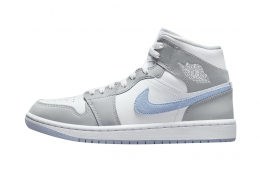 Air Jordan 1 Mid WMNS Wolf Grey Aluminum