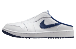 NIKE AIR JORDAN 1 MULE GOLF WHITE MIDNIGHT NAVY 人気 Air Jordan 1 Low Mule Golf White / Midnight Navy - Feb 2025