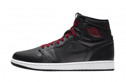 Air Jordan 1 Retro High OG Black Metallic Silver Gym Red