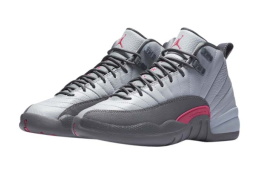 Air Jordan 12 GS Wolf Grey / Vivid Pink