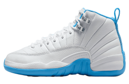 Air Jordan 12 White And University Blue GS White / Metallic Silver