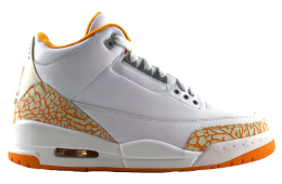 Air Jordan 3 Orange Citrus WMNS White / Cement Grey