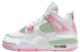 Air Jordan 4 GS White / Medium Soft Pink