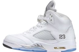 Air Jordan 5 White / Black / Metallic Silver