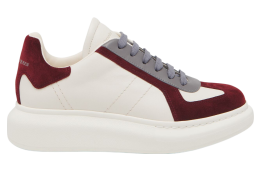 Alexander Mcqueen Oversized Off White / Burgundy