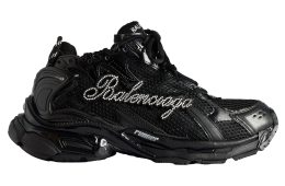Balenciaga Runner With Rhinestones Black / White