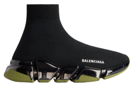 Balenciaga Speed 2.0 Full Clear Sole Recycled Knit Black / Khaki