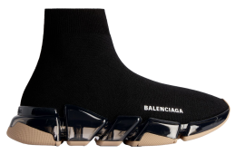 Balenciaga Speed 2.0 Full Clear Sole Recycled Knit WMNS Black / Beige