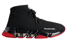 Balenciaga Speed 2.0 Lace-Up Recycled Knit Black / Red