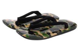 Bape Abc Camo Japanese Sandals Green