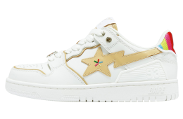 Bape Sk8 Sta Rainbow by Bapy WMNS White X Beige