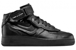 Comme des Garcons x Nike Air Force 1 Mid Black