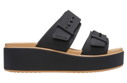 Crocs Brooklyn Buckle Matte Wrap LW Chkcsh WMNS Black / Cashew