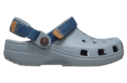 Crocs Classic Denim Adjustable Backstrap Clog GS Concrete