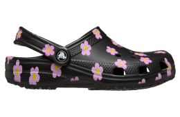 Crocs Classic Flower Clog Black