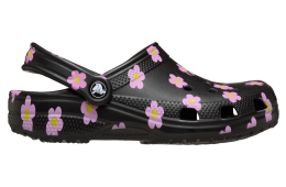 Crocs Classic Flower Clog GS Black