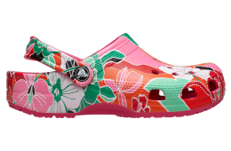 Crocs Classic Woodcut Floral Clog Dragon Fruit