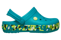 Crocs Crocband Glow Confetti Band Clog GS Turbo Teal / Multi