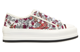 Dioramour Walkndior Platform WMNS White Multicolor Cotton / Cœur Des Curiosités Embroidery