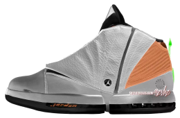Free The Youth x Air Jordan 16 Metallic Silver / Picante Red