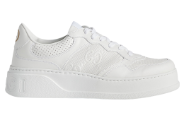 Gucci GG Embossed White Leather
