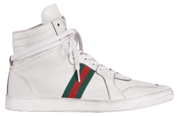 Gucci Stretch High White Leather