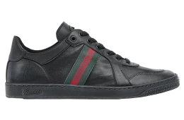 Gucci Stretch Low Black Leather