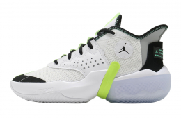 Jordan React Elevation PF White Black Green Glow