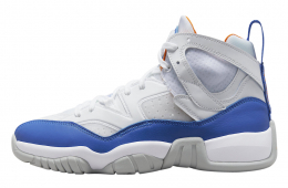 Blue fashion orange and white jordans