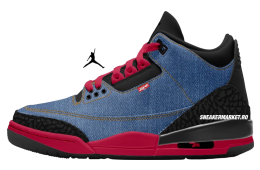 Levi’s x Air Jordan 3 Denim / Gym Red