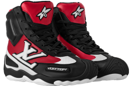 Louis Vuitton LV Footprint Racing High Top Red / White / Black