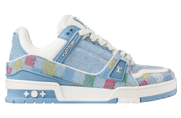 Louis Vuitton LV Trainer Blue with the Lvers Damier pattern