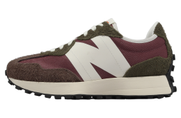 New Balance 327 Dark Straw Mushroom / Washed Wine Red