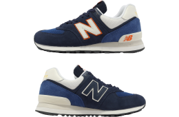 New Balance 574 Navy / White