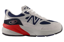 New Balance 990v6 GS Grey Matter / Team Red