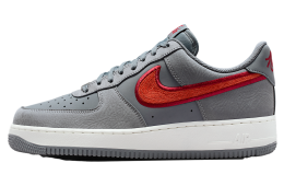 Nike Air Force 1 07 Lv8 Cool Grey / Team Crimson