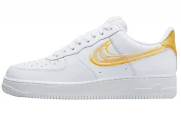 Nike Air Force 1 Low Brushstroke Swoosh White Yellow