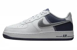 Nike Air Force 1 Low GS Metallic Silver Midnight Navy