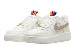 Nike Air Force 1 Low GS White Gold Silver