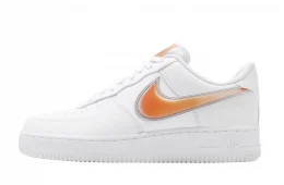 Nike Air Force 1 Low Oversized Swoosh White Orange Peel
