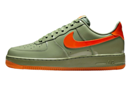 Nike Air Force 1 Low Premium Oil Green / Safety Orange