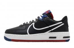 Nike Air Force 1 Low React Black White Gym Red