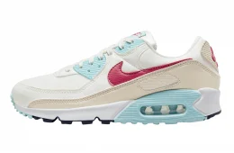 Nike Air Max 90 White Red Aqua