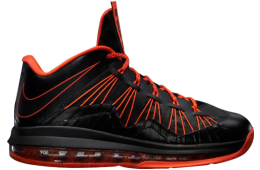Nike Air Max LeBron 10 Low - Black / Total Crimson