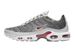 Nike Air Max Plus Neutral Grey Varsity Red