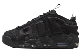 【Nike】 Air More Uptempo Low Black llic Silver Nike Men's Air More Uptempo Low Shoes - Black / Metallic