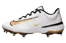 Nike Alpha Huarache Elite 4 Low White / Black / Metallic Gold