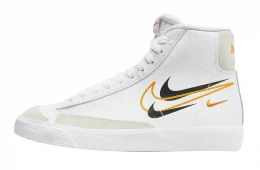 Nike Blazer Mid GS Multi Swoosh Orange Black