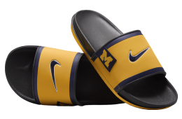 Nike College Slide Offcourt Black (Michigan) Amarillo / Dark Smoke Grey