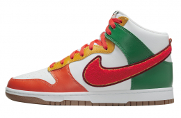 Nike Dunk High Chenille Swoosh Habanero Red